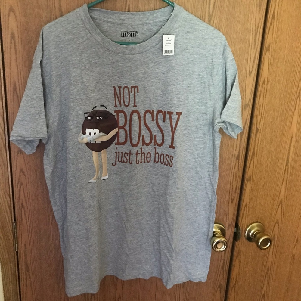M&Ms tshirt I’m the boss L Nwt